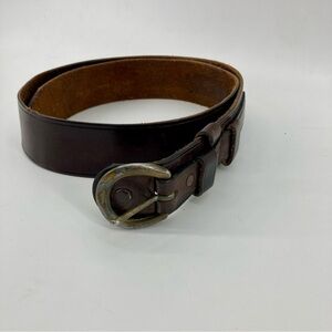 Womens Vintage brown Top Grain Cowhide Leather Western Belt 34 USA